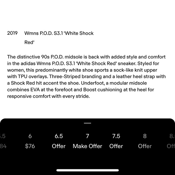 Adidas white POD sneakers - Picture 3 of 5